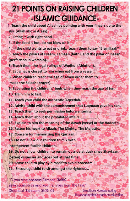 checklist-on-raising-child-islamic-way