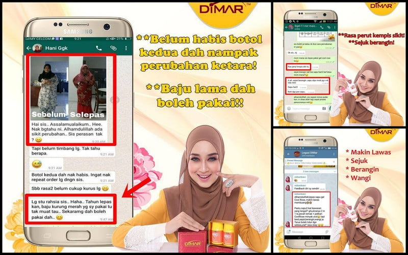 mince gula-gula kurus cool rose gel dimar