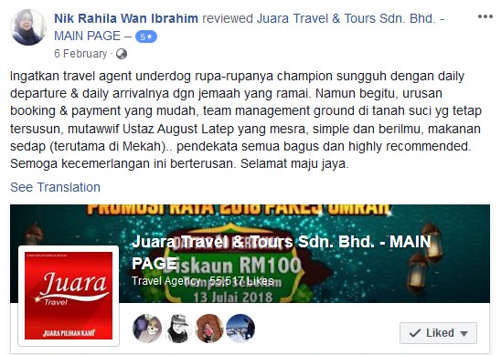 Juara Travel Pakej Umrah dan Haji Terbaik (1)