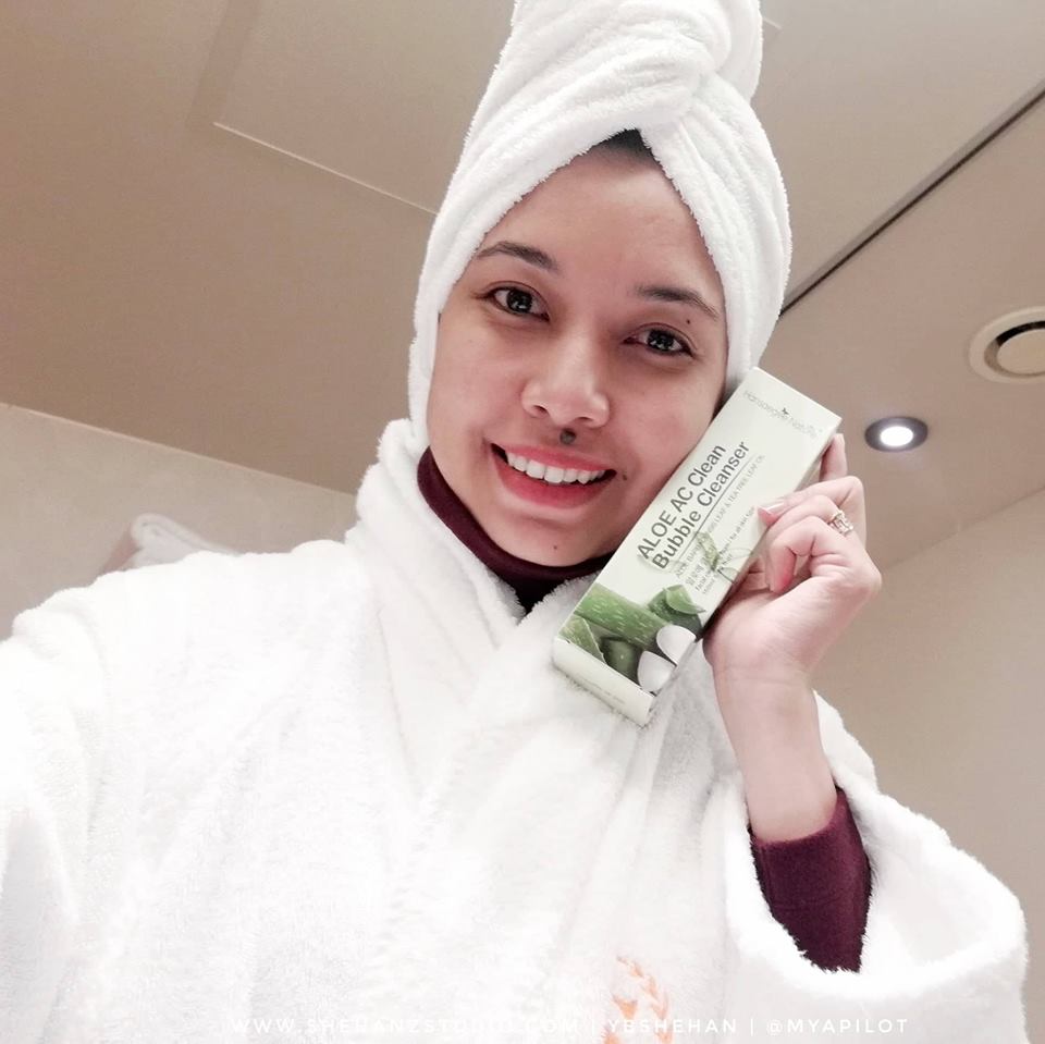 ALOE AC CLEAN BUBBLE CLEANSER & AQUA WHITENING CREAM HANSAEGEE NATURE REVIEW (44)