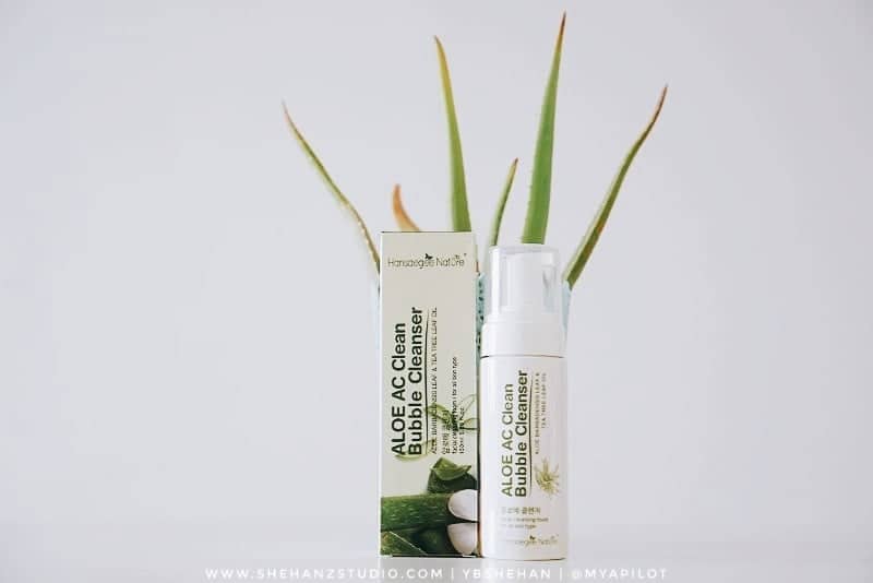 ALOE AC CLEAN BUBBLE CLEANSER & AQUA WHITENING CREAM HANSAEGEE NATURE REVIEW (44)