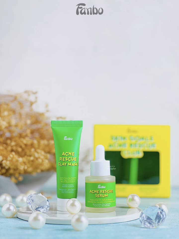 FANBO COSMETICS : ATASI MASALAH JERAWAT DENGAN FANBO SKIN GOALS ACNE RESCUE CLUB DAN ACNE RESCUE WATER GEL SUNSCREEN
