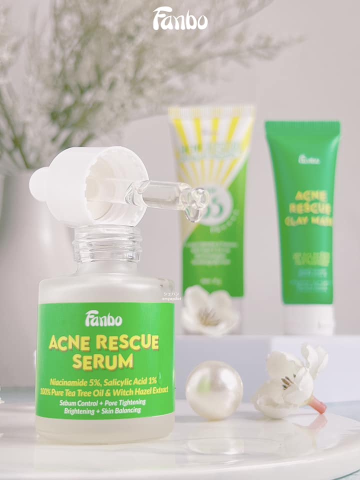 FANBO COSMETICS : ATASI MASALAH JERAWAT DENGAN FANBO SKIN GOALS ACNE RESCUE CLUB DAN ACNE RESCUE WATER GEL SUNSCREEN