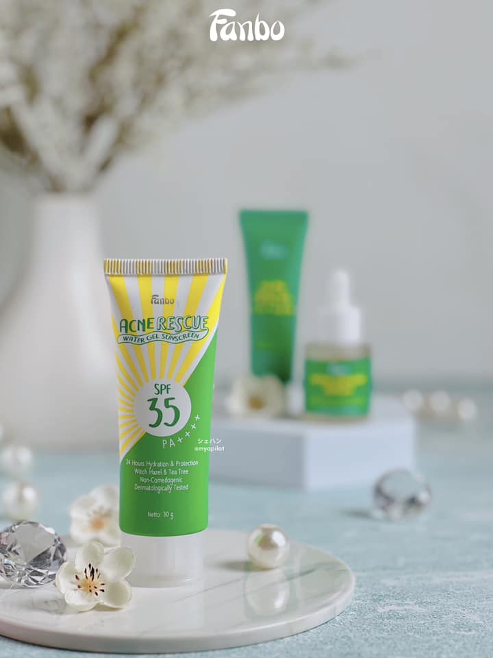 FANBO COSMETICS : ATASI MASALAH JERAWAT DENGAN FANBO SKIN GOALS ACNE RESCUE CLUB DAN ACNE RESCUE WATER GEL SUNSCREEN