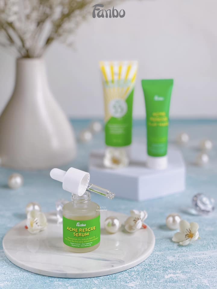 FANBO COSMETICS : ATASI MASALAH JERAWAT DENGAN FANBO SKIN GOALS ACNE RESCUE CLUB DAN ACNE RESCUE WATER GEL SUNSCREEN